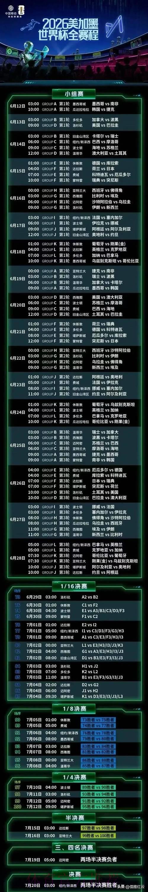 2026年世界杯赛事网络直播观看渠道汇总 2026年世界杯赛事网络直播观看渠道汇总